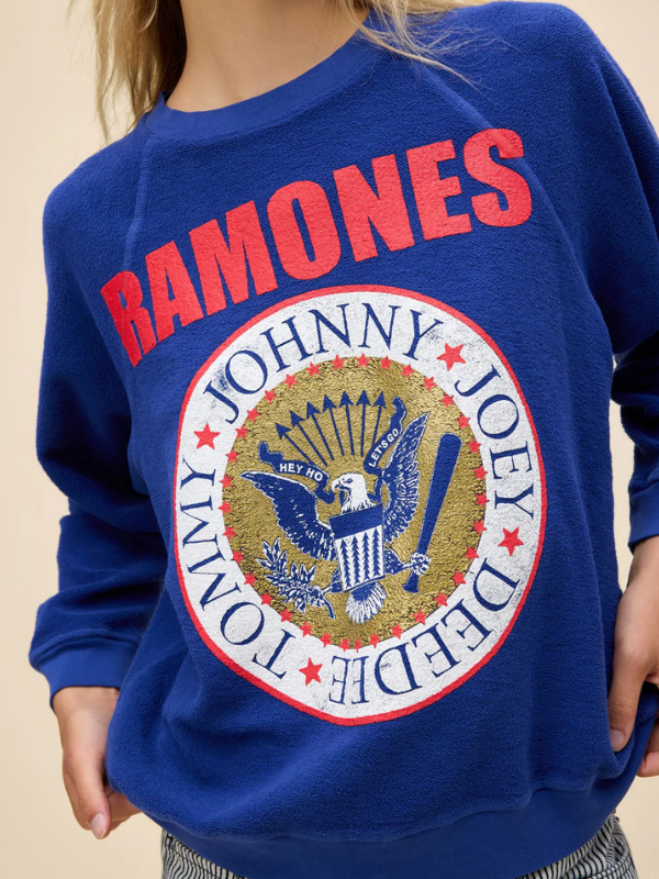 Daydreamer Ramones Gold Sealed Reverse Raglan Sweatshirt