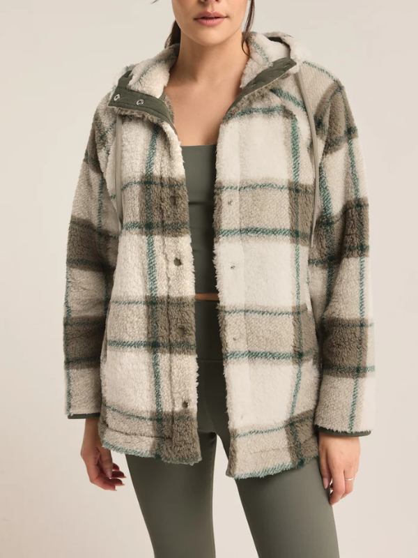 Z Supply Cross Country Plaid Sherpa Jacket