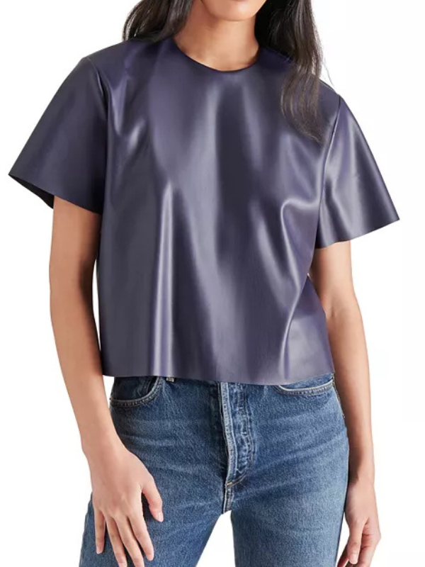 Steve Madden Ezra Faux Leather Top