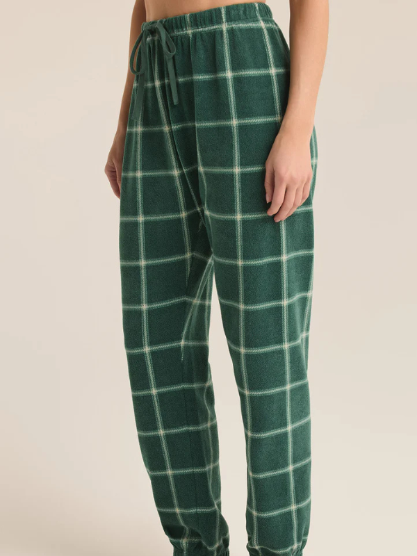 Z Supply Plaid Plush Jogger