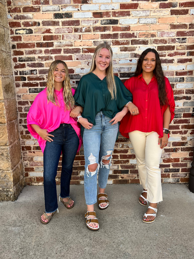 Oversized Satin Button Down