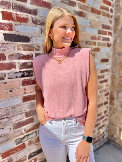 Spring Mock Neck Top